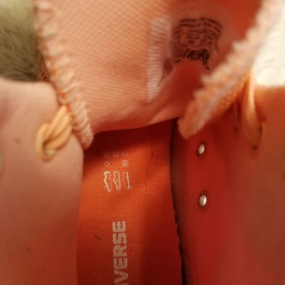 Converse Chuck Taylor High Top Orange Mesh Shoes *send offers* - Picture 3 of 8